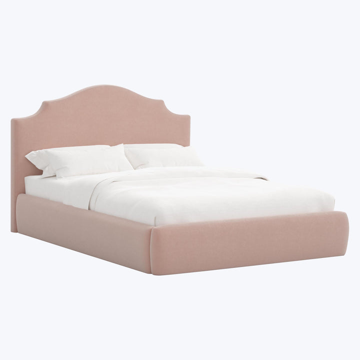 Taryn Platform Bed Twin / Performance Velvet Pink Champagne