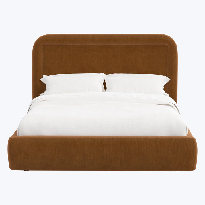 Halo Platform Bed Twin / Performance Velvet Copper