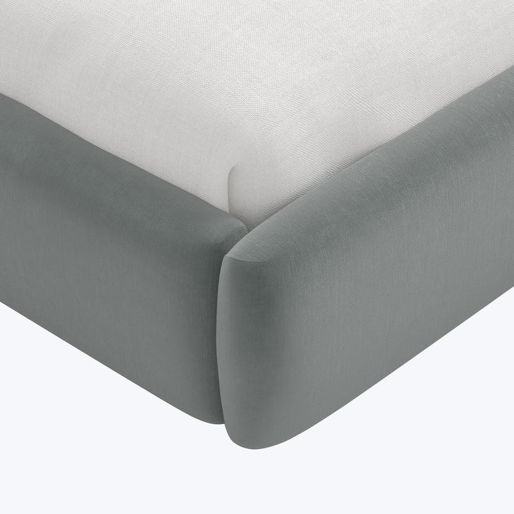 Halo Platform Bed Twin / Performance Velvet Lichen