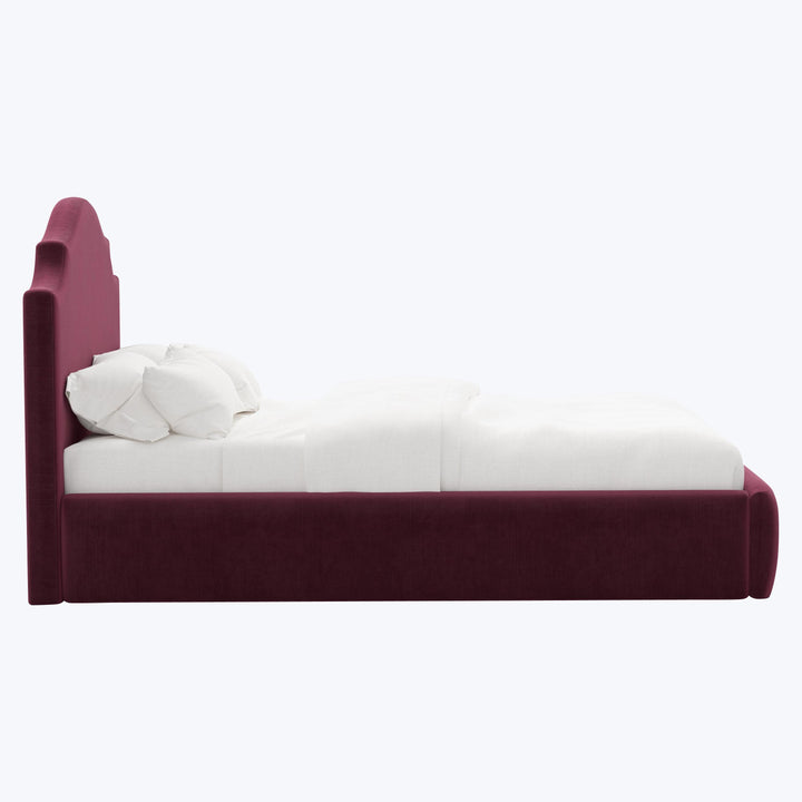 Taryn Platform Bed Twin / Performance Velvet Raisin