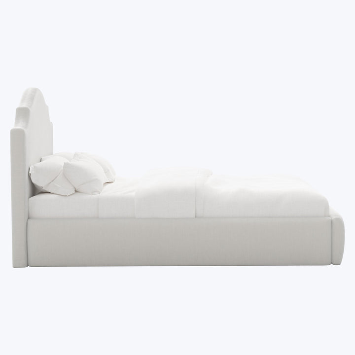 Taryn Platform Bed Twin / Performance Velvet Snow