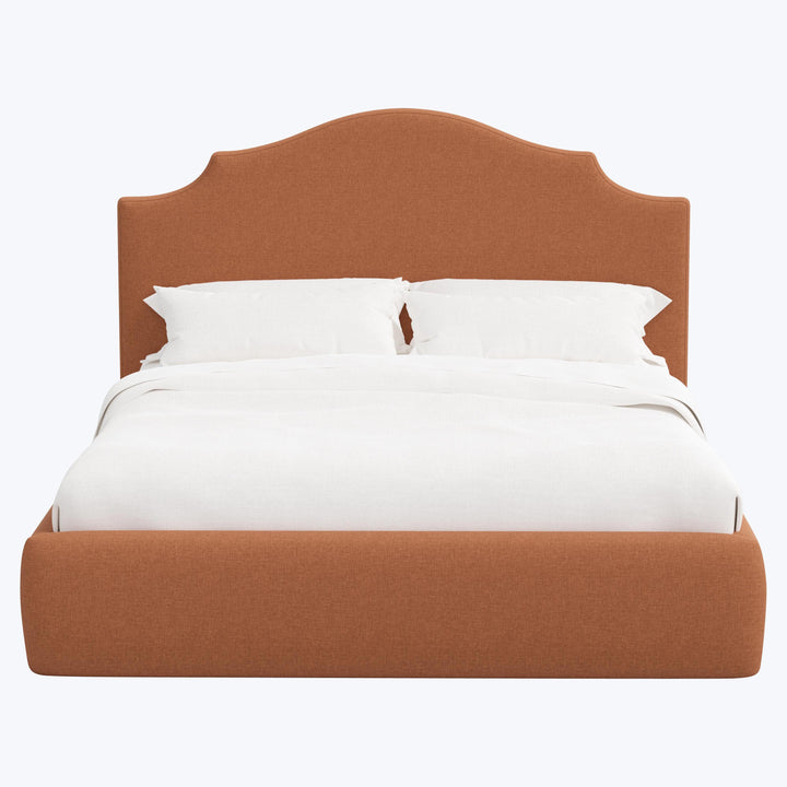 Taryn Platform Bed Twin / Zuma Linen Terracotta