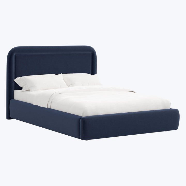 Halo Platform Bed Twin / Performance Velvet Ocean