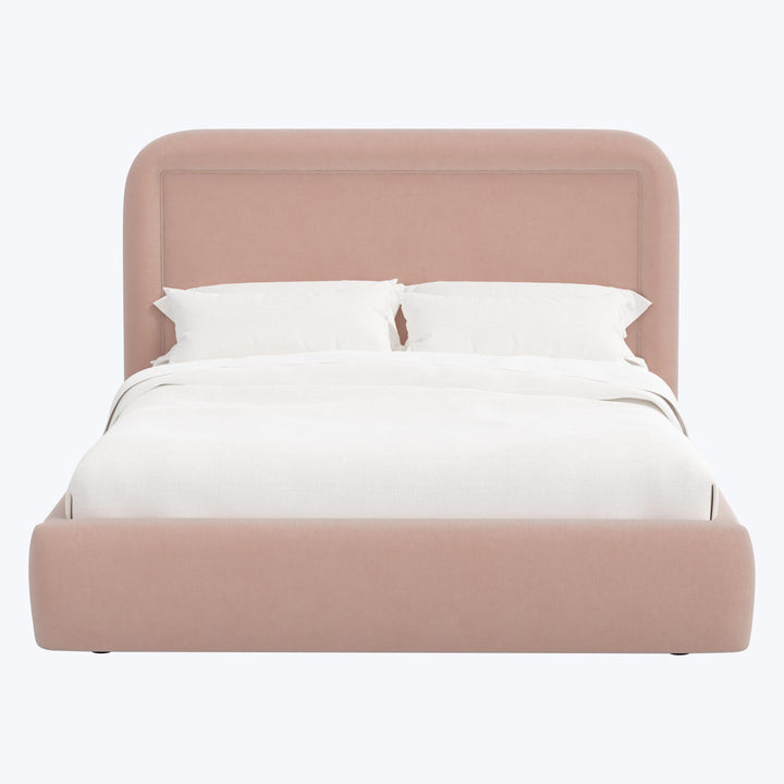 Halo Platform Bed Twin / Performance Velvet Pink Champagne