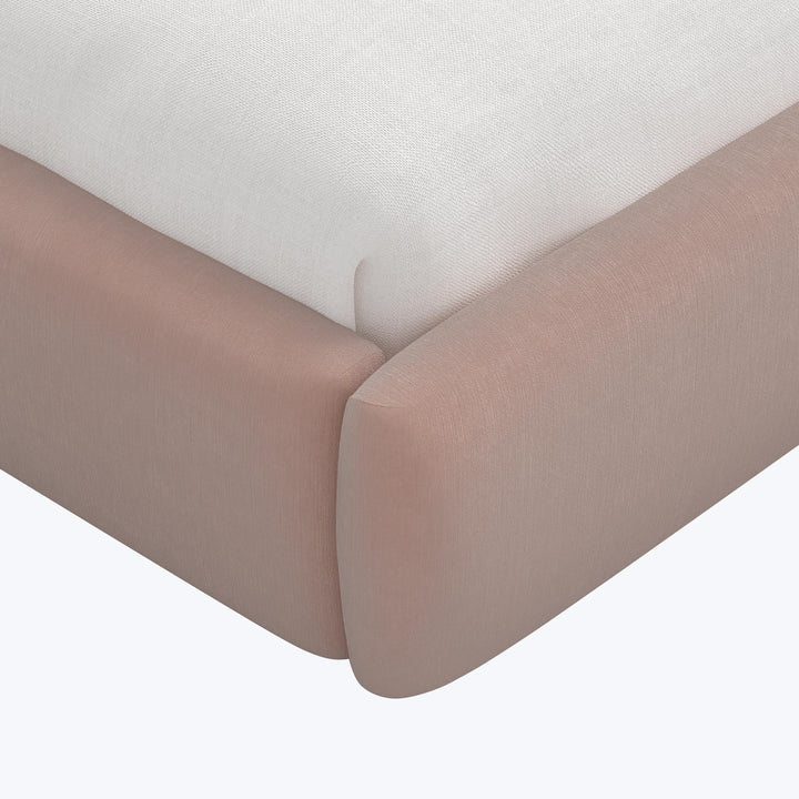 Halo Platform Bed Twin / Performance Velvet Pink Champagne