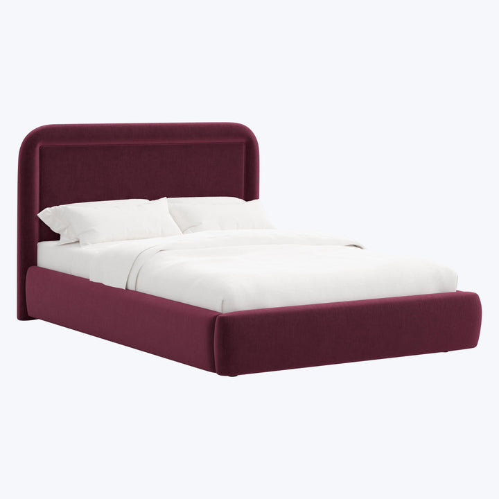 Halo Platform Bed Twin / Performance Velvet Raisin