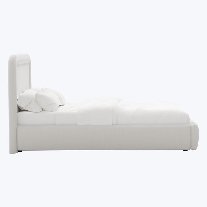 Halo Platform Bed Twin / Performance Velvet Snow