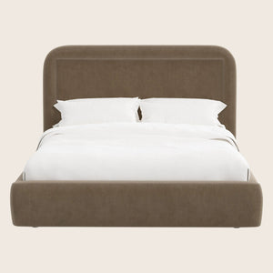 Halo Platform Bed Twin / Performance Velvet Walnut