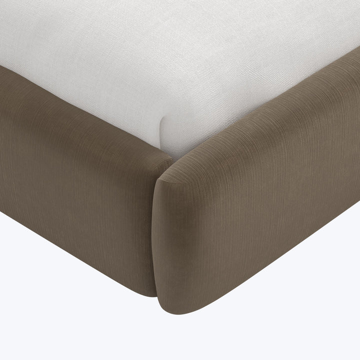 Halo Platform Bed Twin / Performance Velvet Walnut