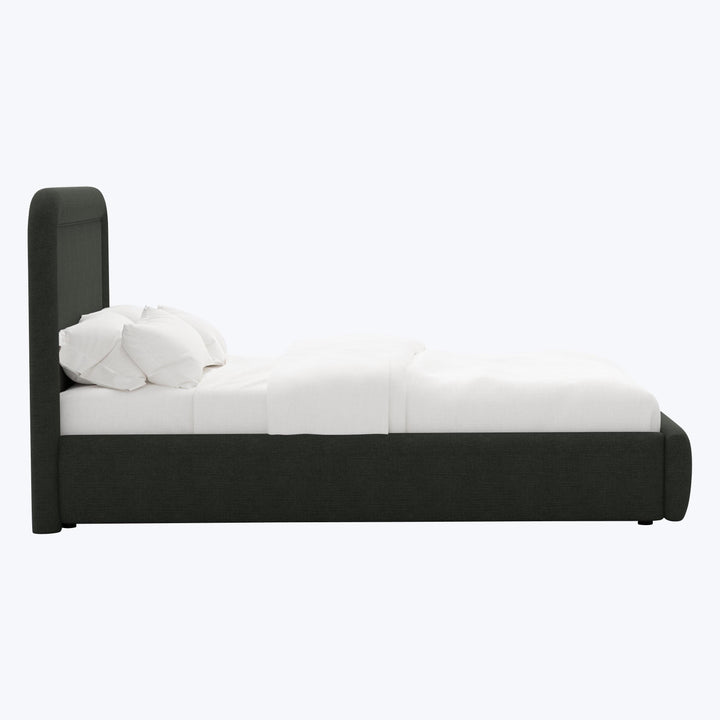 Halo Platform Bed Twin / Zuma Linen Black