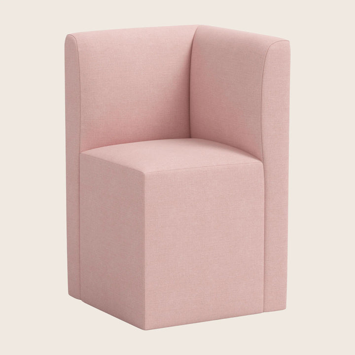 Cora Modular Corner Dining Chair Linen Blush
