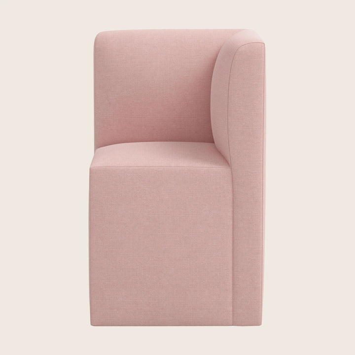 Cora Modular Corner Dining Chair Linen Blush
