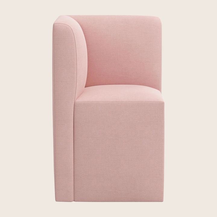 Cora Modular Corner Dining Chair Linen Blush
