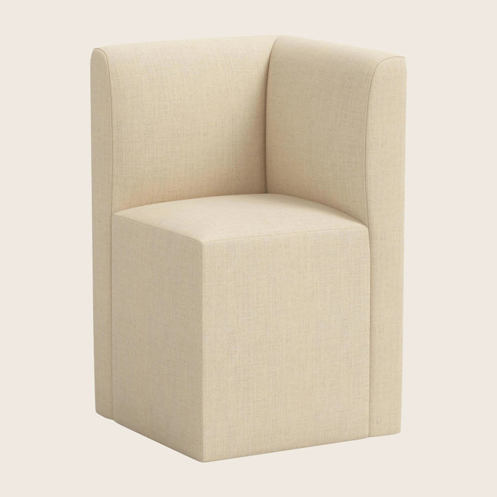 Cora Modular Corner Dining Chair Linen Natural