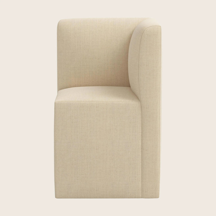 Cora Modular Corner Dining Chair Linen Natural