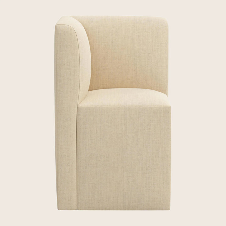 Cora Modular Corner Dining Chair Linen Natural
