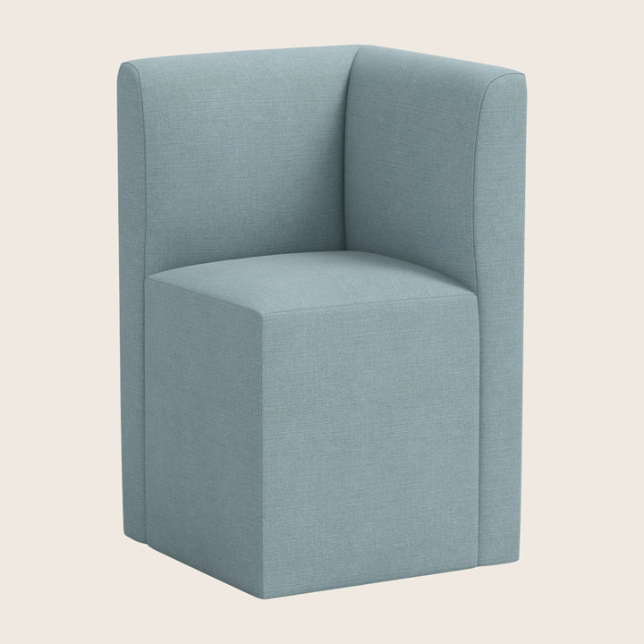 Cora Modular Corner Dining Chair Linen Seaglass