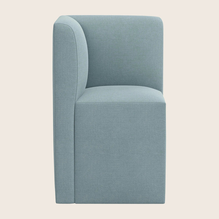 Cora Modular Corner Dining Chair Linen Seaglass