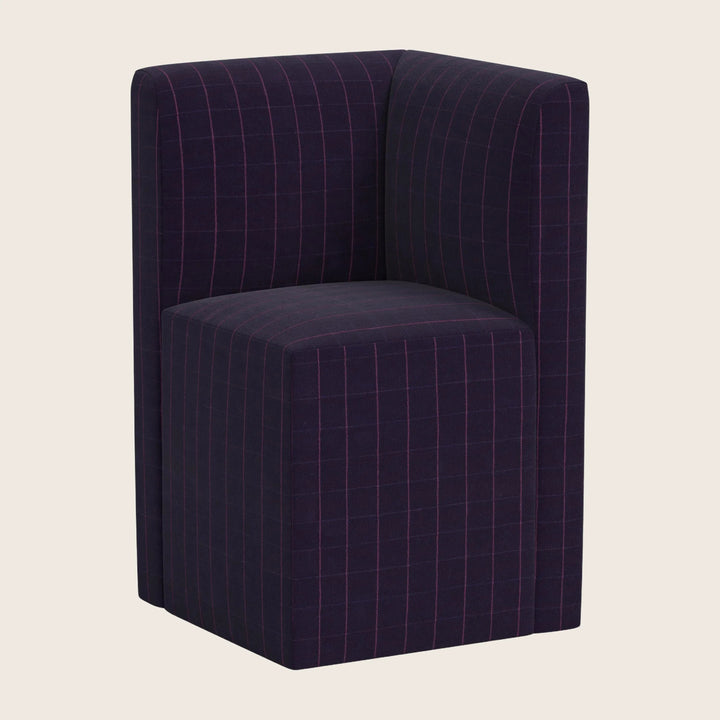 Cora Modular Corner Dining Chair Checker Night