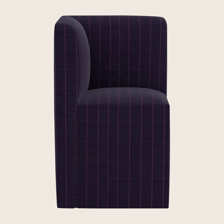 Cora Modular Corner Dining Chair Checker Night