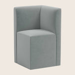 Cora Modular Corner Dining Chair Performance Velvet Lichen