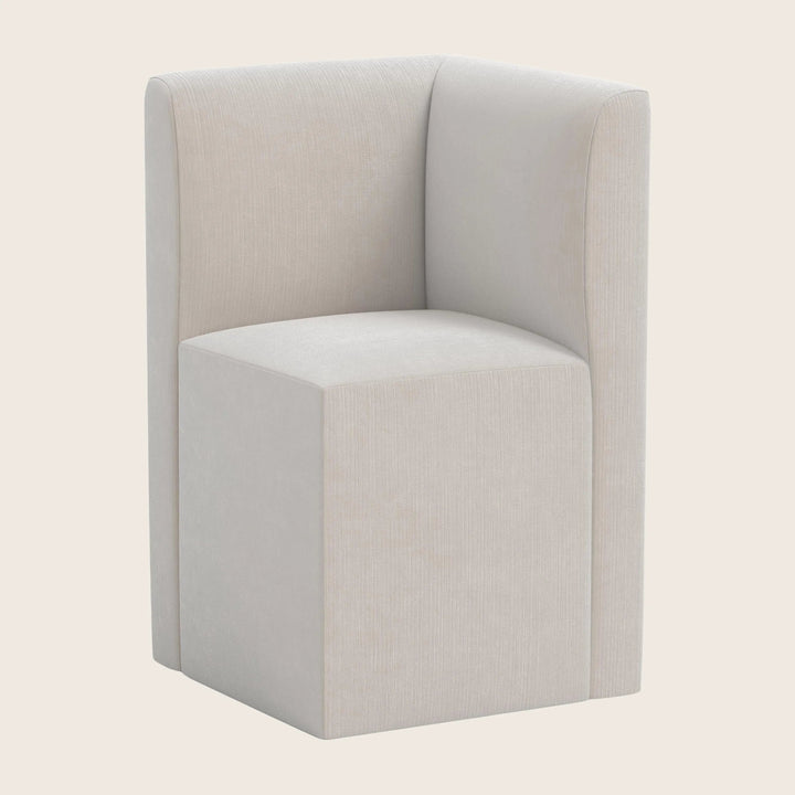 Cora Modular Corner Dining Chair Performance Velvet Mineral