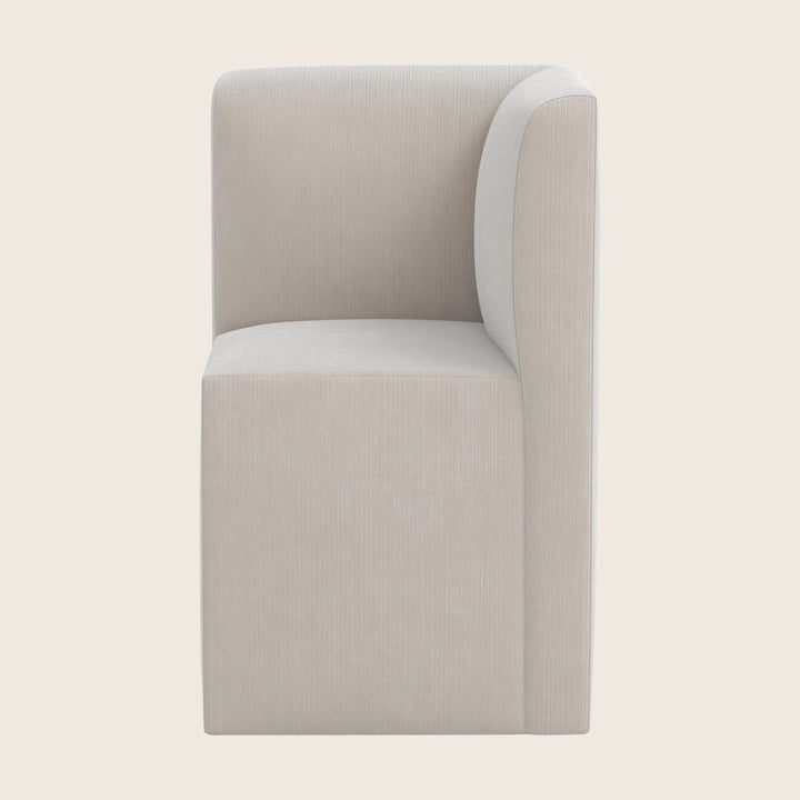 Cora Modular Corner Dining Chair Performance Velvet Mineral