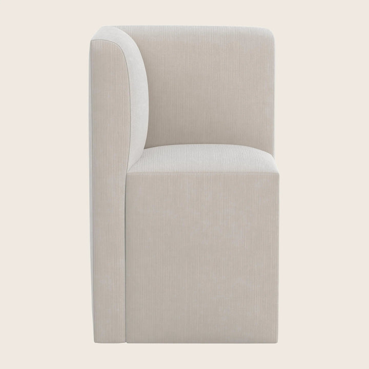 Cora Modular Corner Dining Chair Performance Velvet Mineral