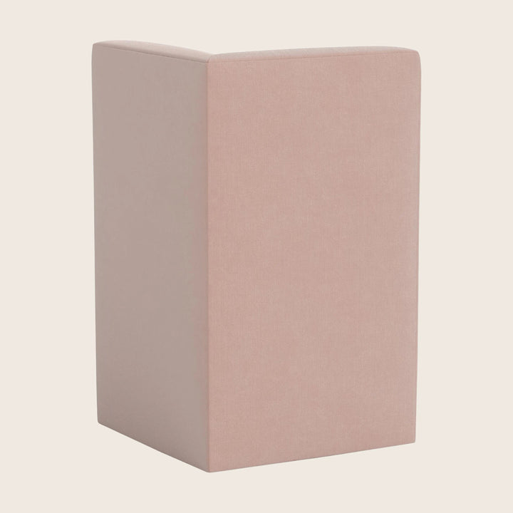 Cora Modular Corner Dining Chair Performance Velvet Pink Champagne