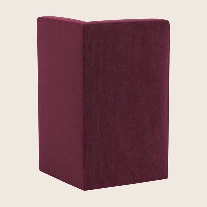 Cora Modular Corner Dining Chair Performance Velvet Raisin
