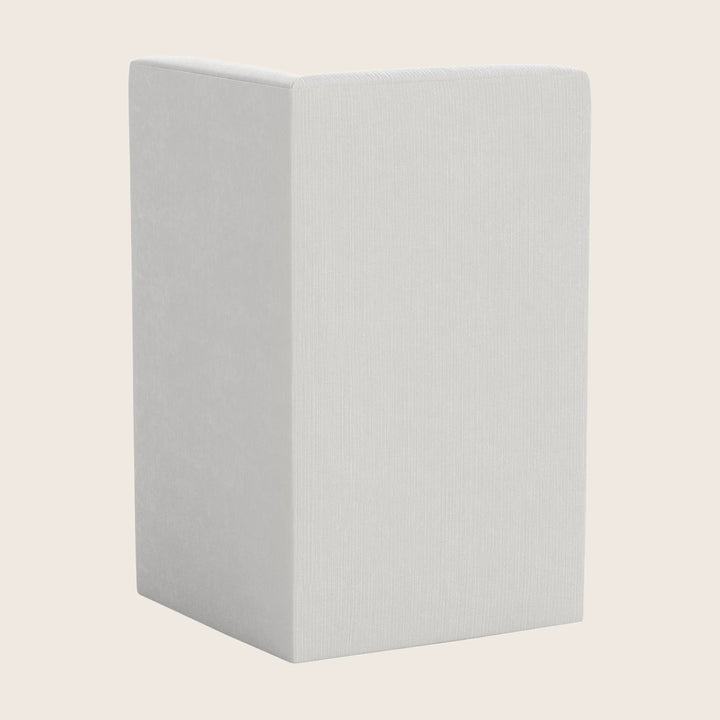 Cora Modular Corner Dining Chair Performance Velvet Snow