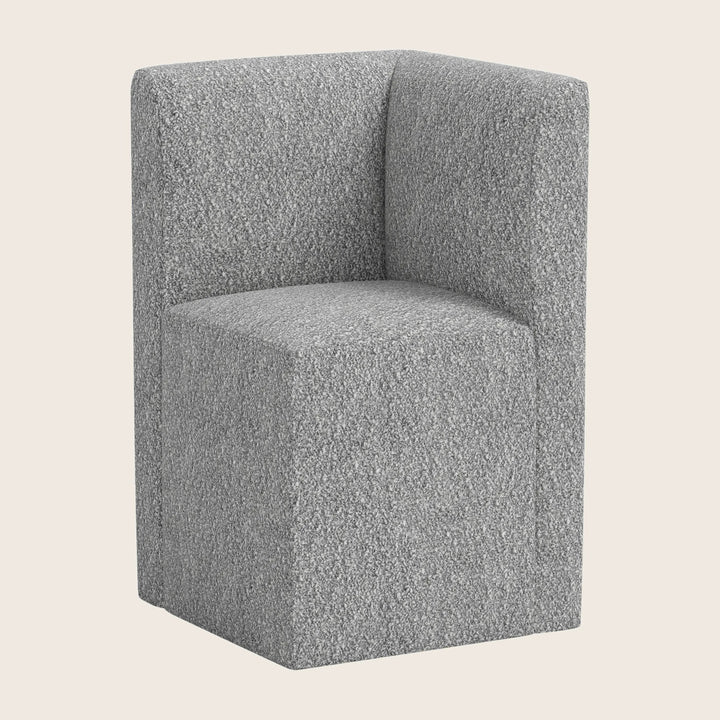Cora Modular Corner Dining Chair Boucle Grey