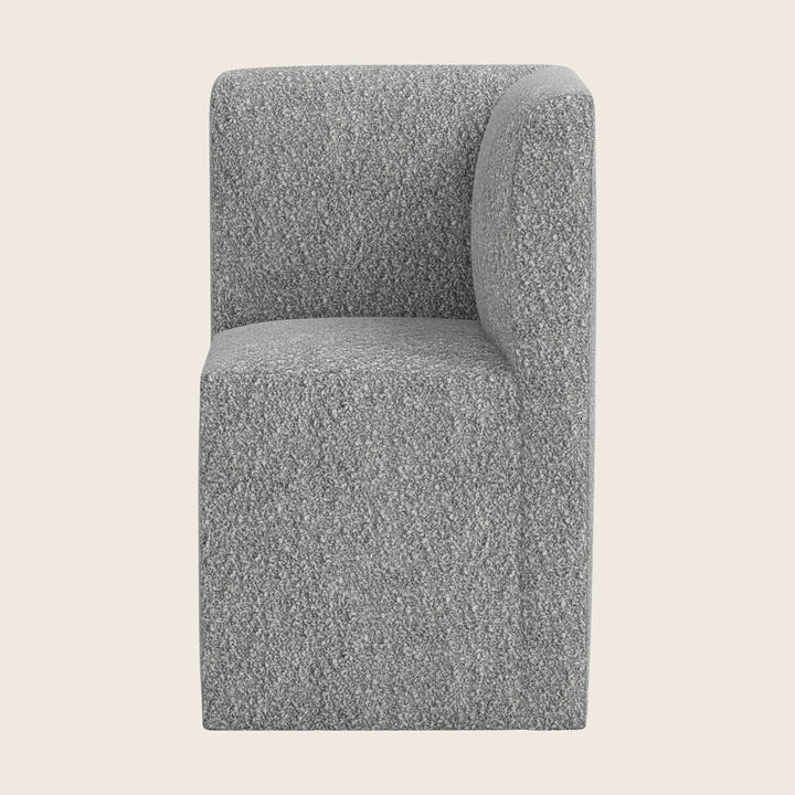 Cora Modular Corner Dining Chair Boucle Grey