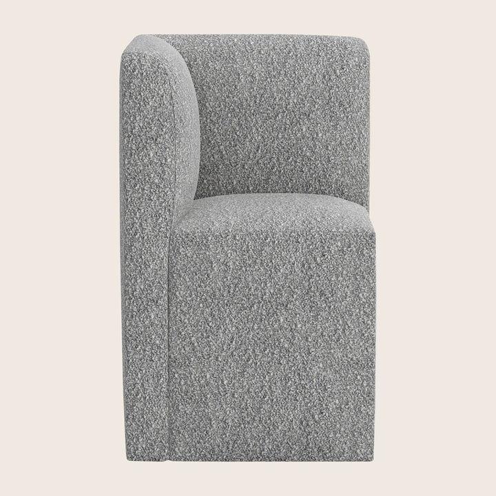 Cora Modular Corner Dining Chair Boucle Grey