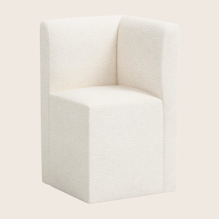 Cora Modular Corner Dining Chair Sherpa Natural