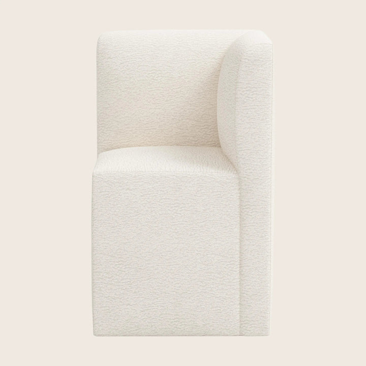 Cora Modular Corner Dining Chair Sherpa Natural
