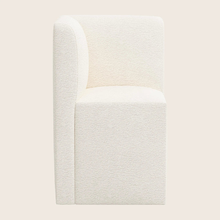 Cora Modular Corner Dining Chair Sherpa Natural
