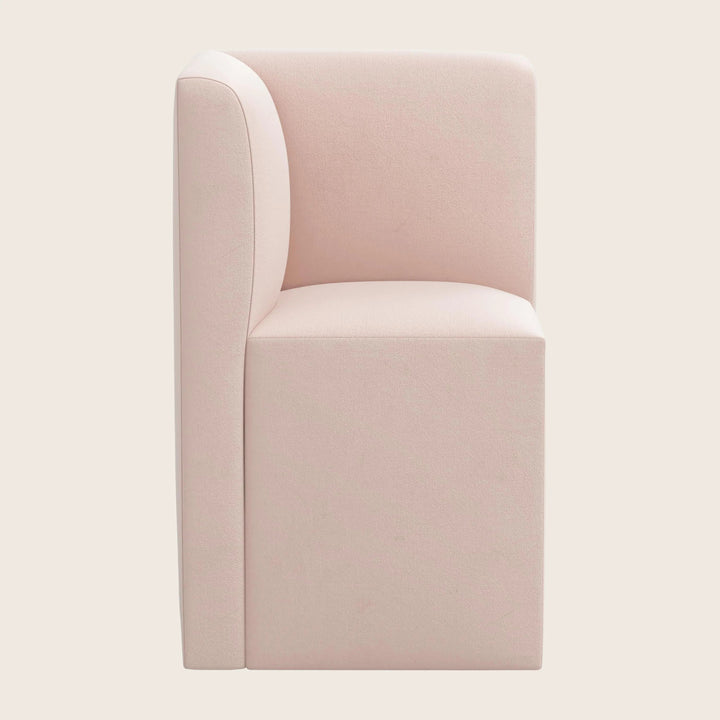 Cora Modular Corner Dining Chair Velvet Blush