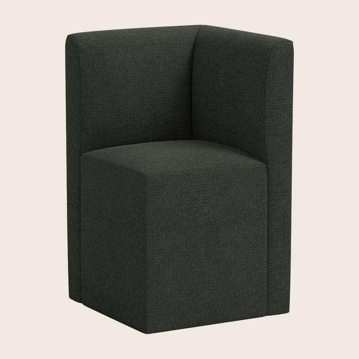 Cora Modular Corner Dining Chair Zuma Linen Black