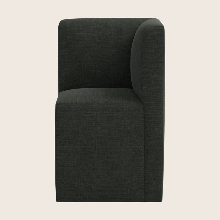 Cora Modular Corner Dining Chair Zuma Linen Black