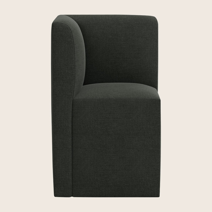 Cora Modular Corner Dining Chair Zuma Linen Black