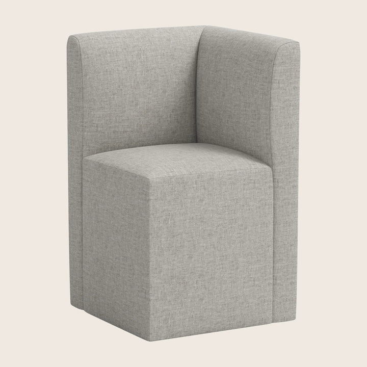 Cora Modular Corner Dining Chair Zuma Linen Feather