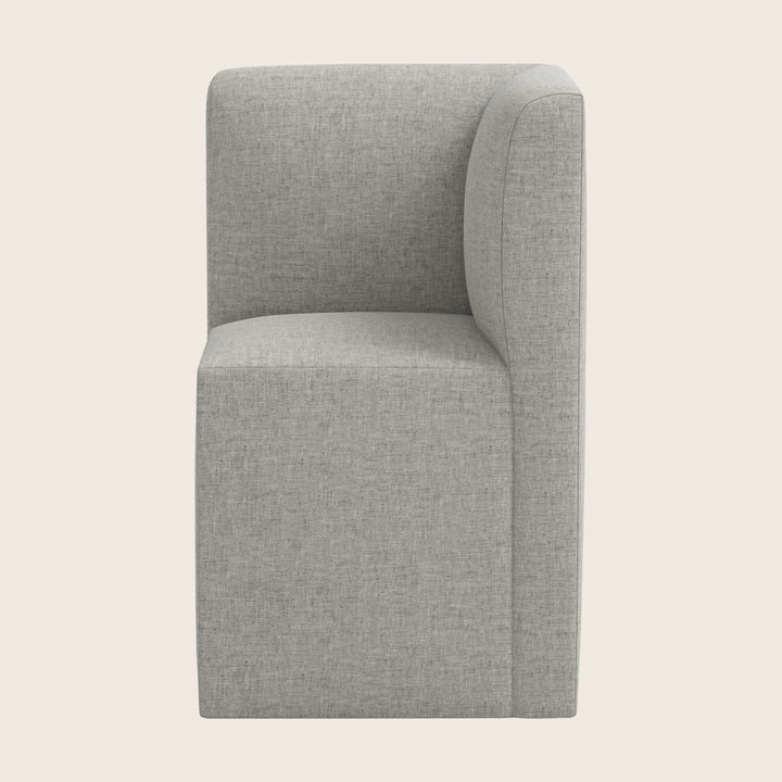 Cora Modular Corner Dining Chair Zuma Linen Feather