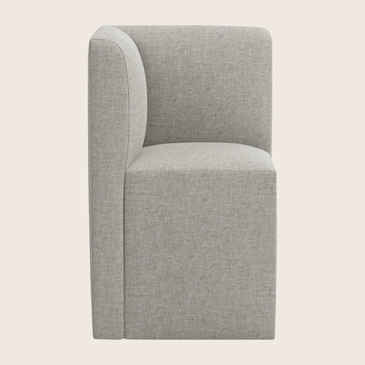 Cora Modular Corner Dining Chair Zuma Linen Feather