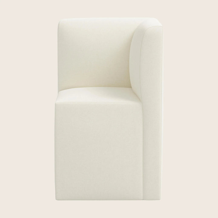 Cora Modular Corner Dining Chair Zuma Linen White