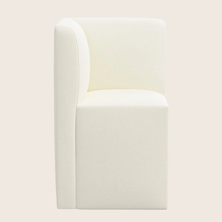 Cora Modular Corner Dining Chair Zuma Linen White