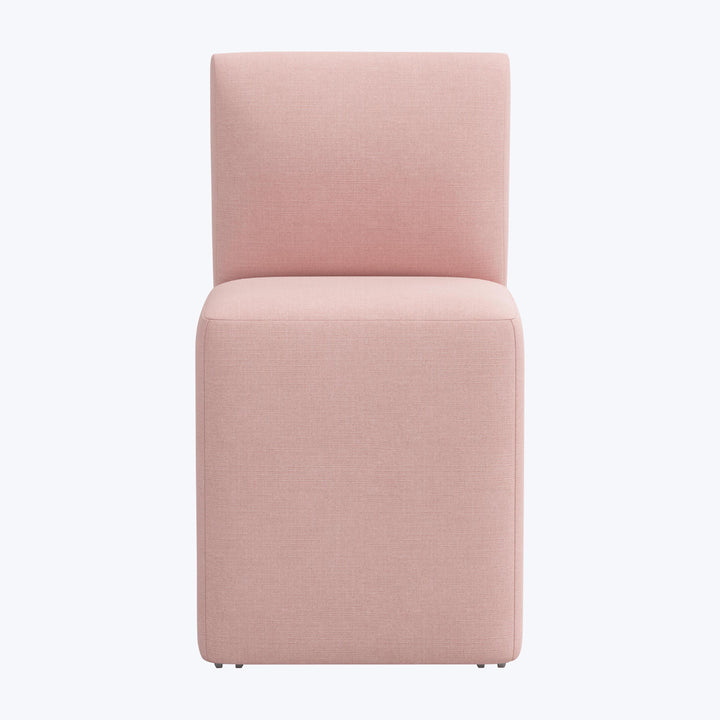 Cora Dining Chair w/ Casters Linen Blush