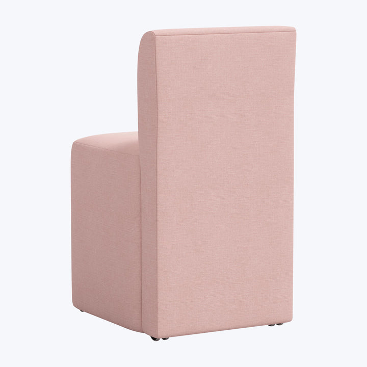 Cora Dining Chair w/ Casters Linen Blush