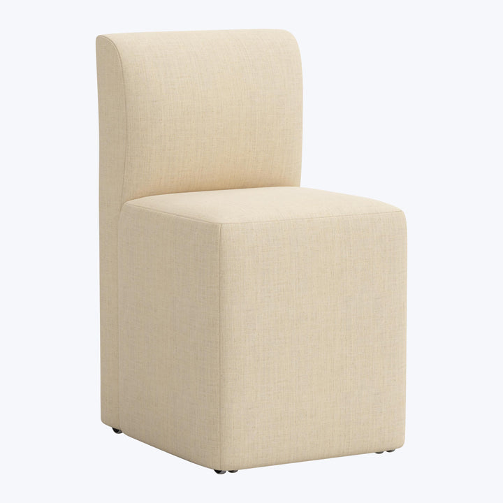Cora Dining Chair w/ Casters Linen Natural