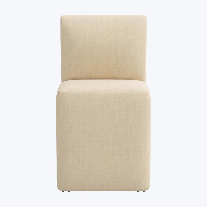 Cora Dining Chair w/ Casters Linen Natural